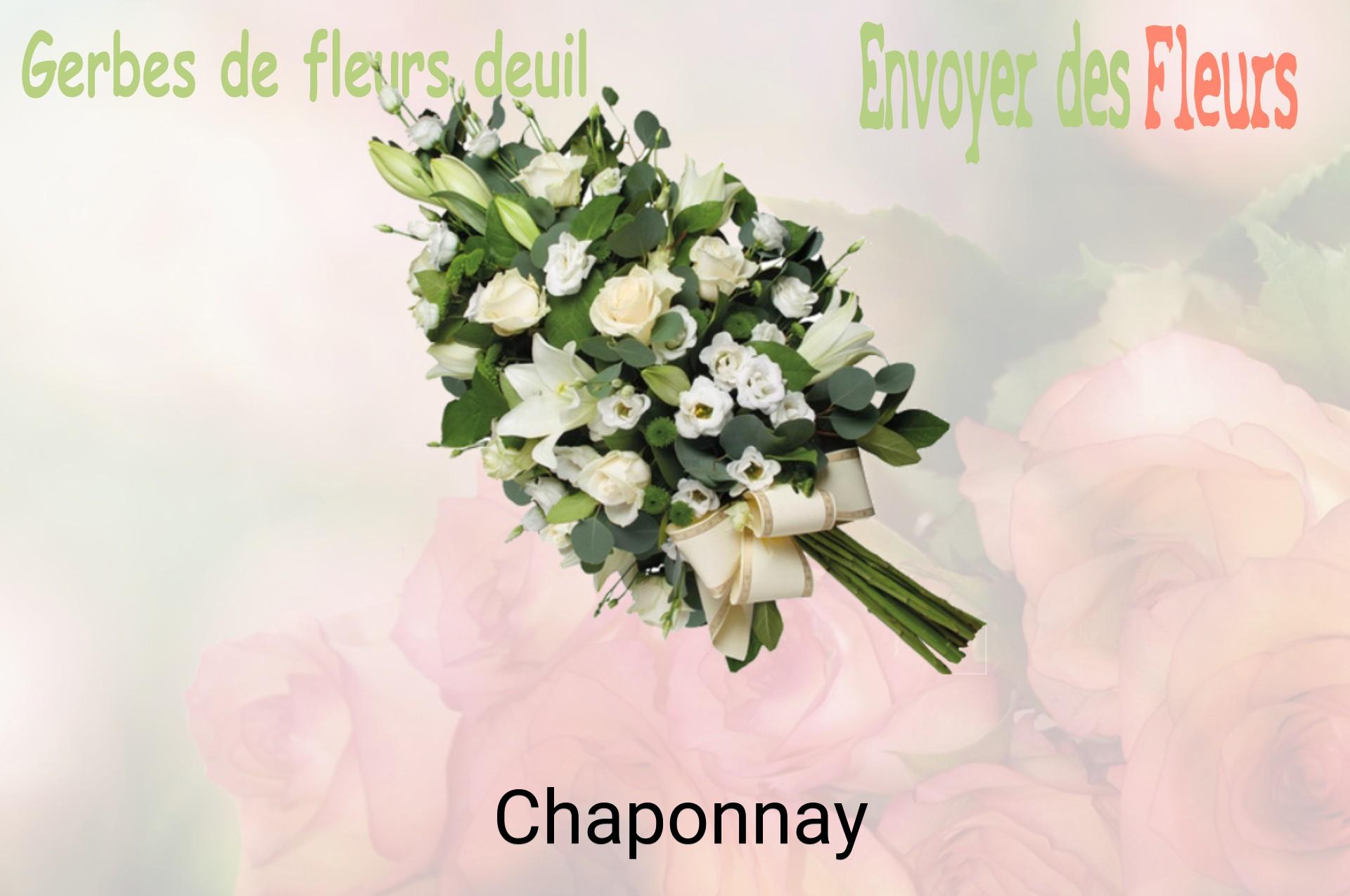 Gerbe de fleurs de deuil livrée à Chaponnay